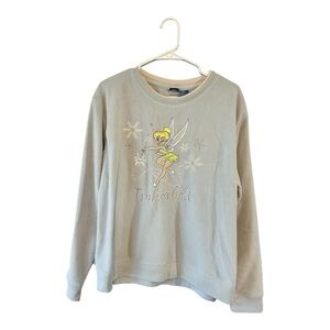 Disney Y2K Tinkerbell Embroidered Light Blue Sweatshirt
